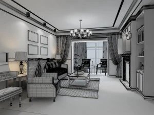 family - kitchen - restaurant 47 3D Model