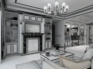 family - kitchen - restaurant 47 3D Model