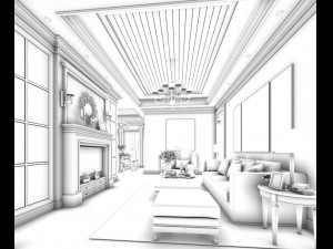 family - kitchen - restaurant 49 3D 模型