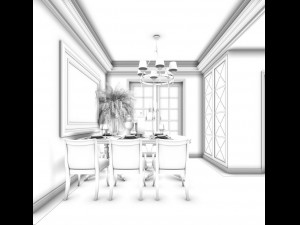 family - kitchen - restaurant 50 3D 模型