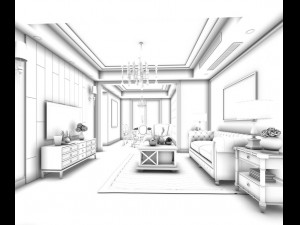 family - kitchen - restaurant 51 3D-Modell