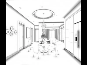family - kitchen - restaurant 52 3D Model