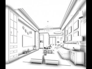 family - kitchen - restaurant 52 3D Model