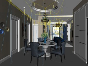 family - kitchen - restaurant 52 3D Model