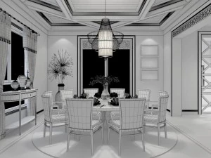 family - kitchen - restaurant 53 3D Model