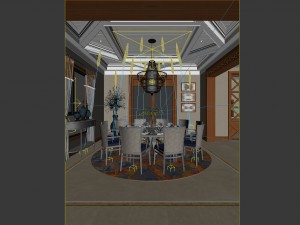 family - kitchen - restaurant 53 Modèle 3D