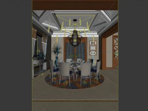 family - kitchen - restaurant 53 3D Model
