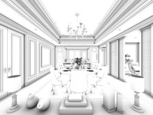 family - kitchen - restaurant 54 3D Model