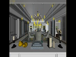 family - kitchen - restaurant 54 3D Model
