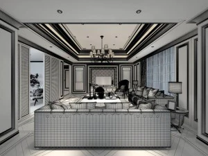 family - kitchen - restaurant 54 3D Model
