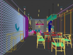 family - kitchen - restaurant 56 Modello 3D