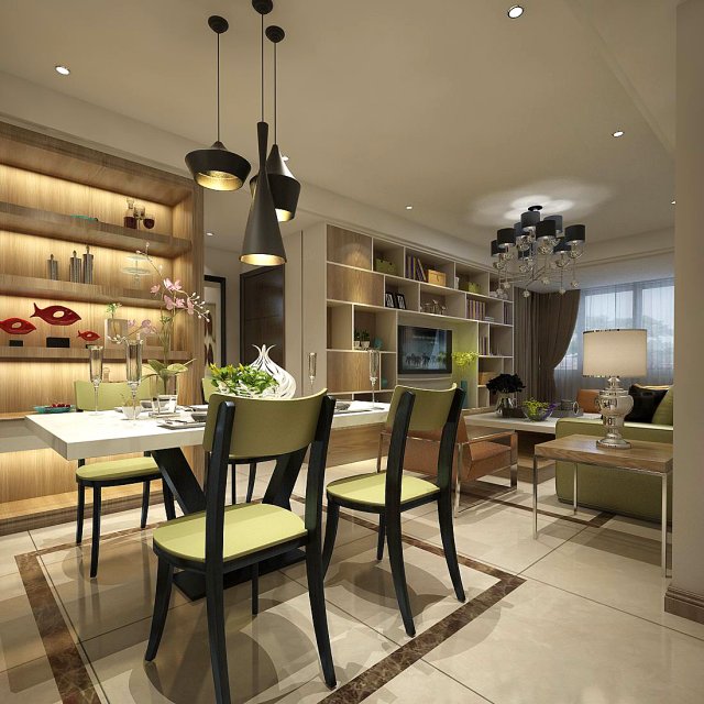 family - kitchen - restaurant 57 Model 3D .c4d .max .obj .3ds .fbx .stl .blend 