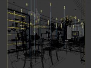 family - kitchen - restaurant 57 Model 3D