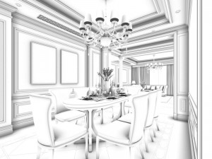 family - kitchen - restaurant 58 3D Model