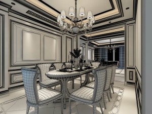 family - kitchen - restaurant 58 3D Model