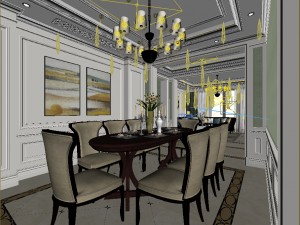 family - kitchen - restaurant 58 3D Model