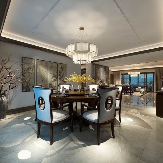 family - kitchen - restaurant 60 Modelo 3D .c4d .max .obj .3ds .fbx .stl .blend 