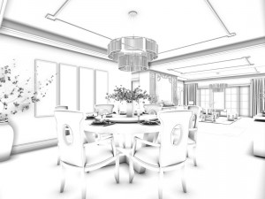 family - kitchen - restaurant 60 Modelo 3D