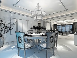 family - kitchen - restaurant 60 Modelo 3D
