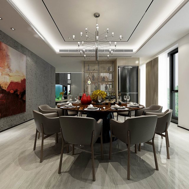 family - kitchen - restaurant 62 3D Model .c4d .max .obj .3ds .fbx .stl .blend 