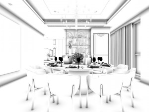 family - kitchen - restaurant 62 3D Model