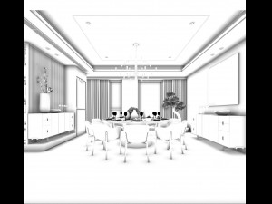 family - kitchen - restaurant 62 3D Model