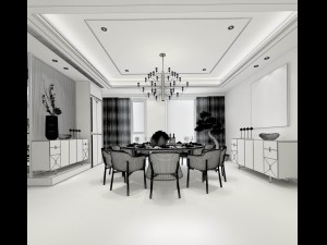 family - kitchen - restaurant 62 3D Model