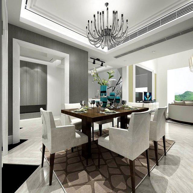 family - kitchen - restaurant 63 Modèle 3D .c4d .max .obj .3ds .fbx .stl .blend
