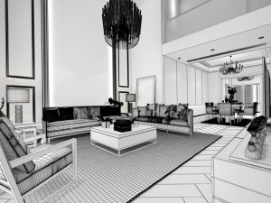 family - kitchen - restaurant 63 Modèle 3D