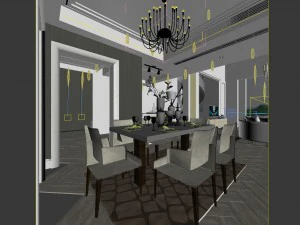 family - kitchen - restaurant 63 3D Model