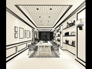 family - kitchen - restaurant 67 Modello 3D