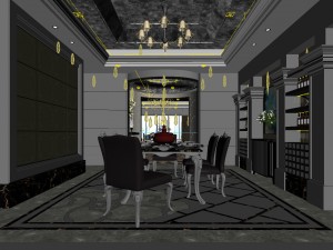 family - kitchen - restaurant 68 3D Model
