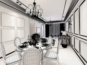 family - kitchen - restaurant 69 3D Model