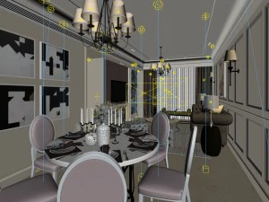 family - kitchen - restaurant 69 3D Model