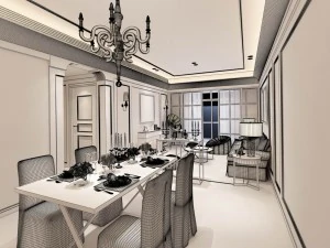 family - kitchen - restaurant 70 3D Model