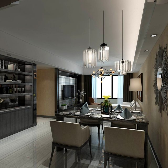 family - kitchen - restaurant 73 3D Model .c4d .max .obj .3ds .fbx .stl .blend 
