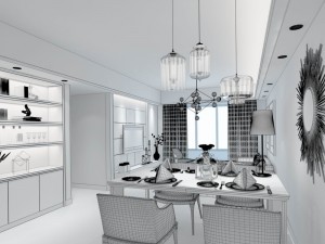 family - kitchen - restaurant 73 3D Model