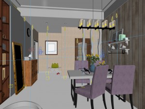 family - kitchen - restaurant 75 Model 3D