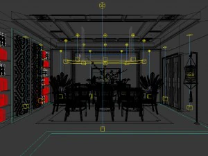 family - kitchen - restaurant 76 3D Model