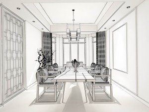 family - kitchen - restaurant 77 3D Model