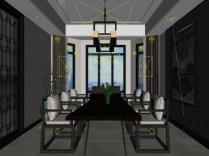 family - kitchen - restaurant 77 3D Model
