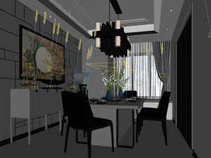 family - kitchen - restaurant 79 3D Модель