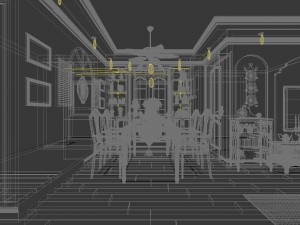 family - kitchen - restaurant 83 Modello 3D