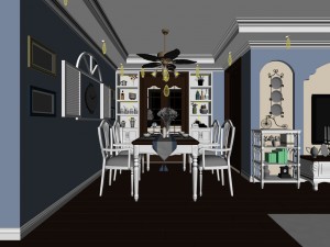 family - kitchen - restaurant 83 Modello 3D