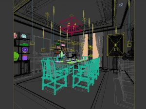 family - kitchen - restaurant 84 3D Model