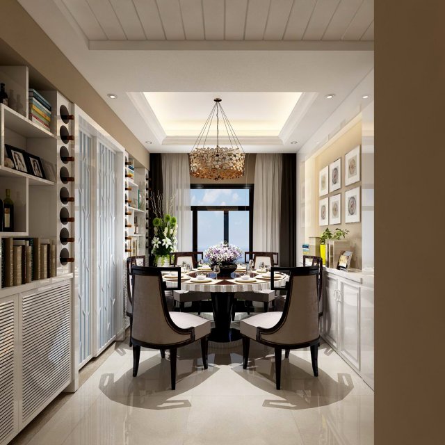 family - kitchen - restaurant 87 3D Model .c4d .max .obj .3ds .fbx .stl .blend 