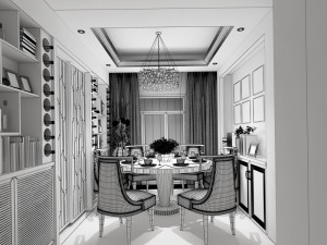 family - kitchen - restaurant 87 3D Model