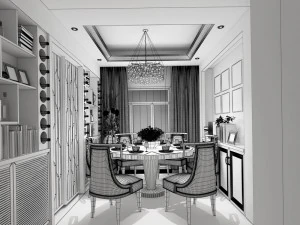 family - kitchen - restaurant 87 3D Model