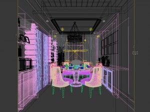 family - kitchen - restaurant 87 3D Model