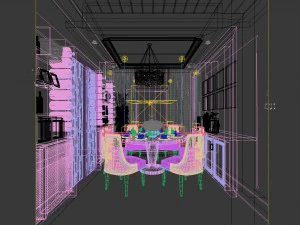 family - kitchen - restaurant 87 3D Model